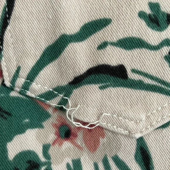 Floral Print Leggings - Pink and Green - Picture 4 of 4